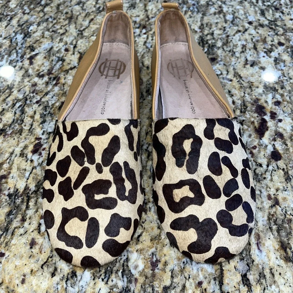 House of harlow 1960 Real Calf Fur Leopard Print 39 Beije